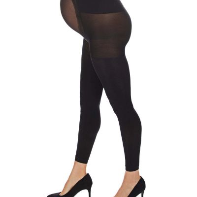 Women's Opaque Maternity Footless Tights with Extra Large Waist